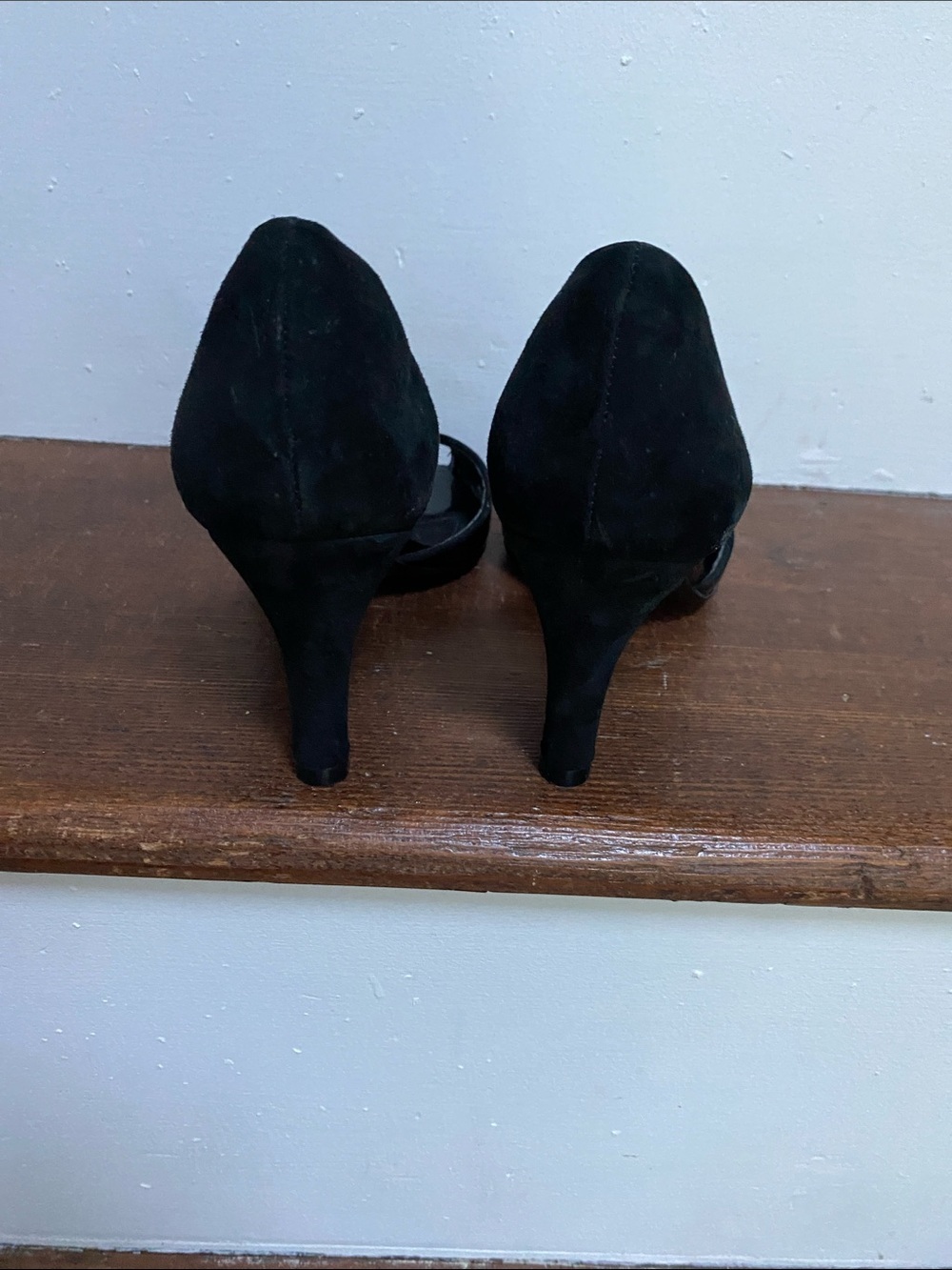 Lauren Ralph Lauren Black Patent Peep Toe D'Orsay Heels, Size 8 - Picture 4 of 8
